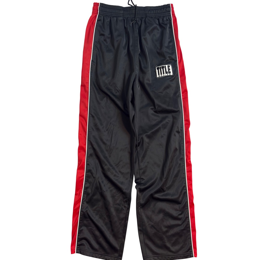 TITLE Boxing Black Red Athletic Track Pants Men's Size M